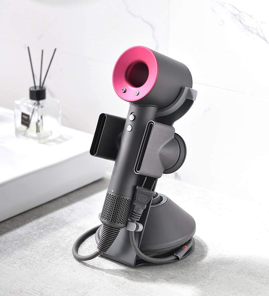 Supersonic Hair Dryer Stand Holder with Magnetic Bracket, Aluminum Alloy, Diffuser and Nozzles